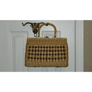 Vintage Rattan or Wicker Purse